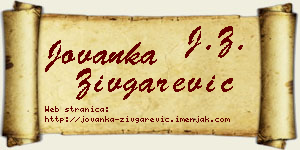 Jovanka Zivgarević vizit kartica
